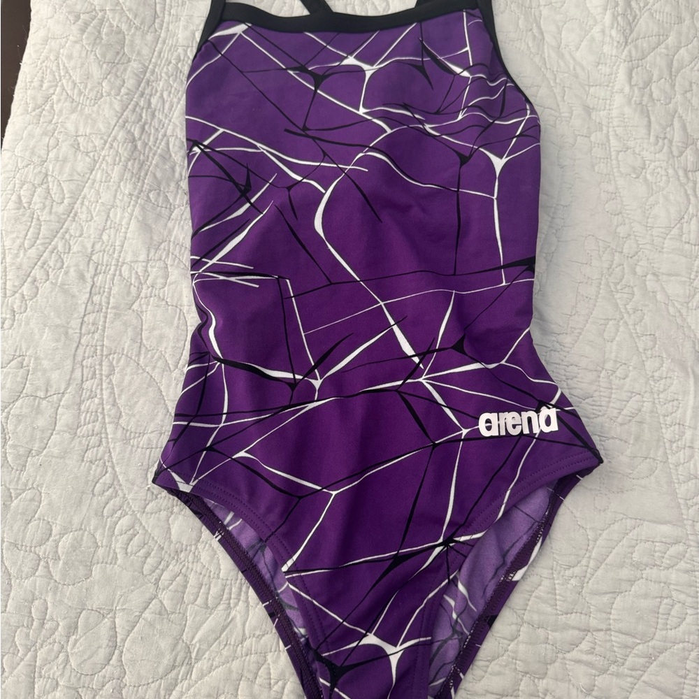 Arena Purple Geometric Swimsuit